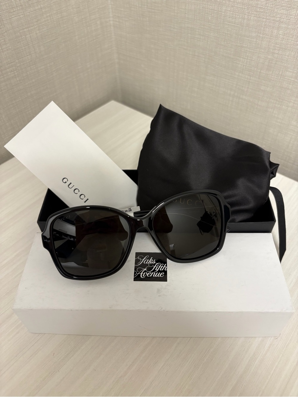 Gucci Women’s Black Oversized Square Sunglasses